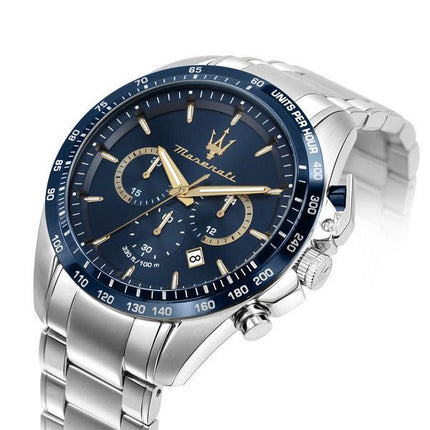 Maserati Traguardo Limited Edition Chronograph Rostfritt stål Blue Dial Quartz R8873612052 100M herrklocka