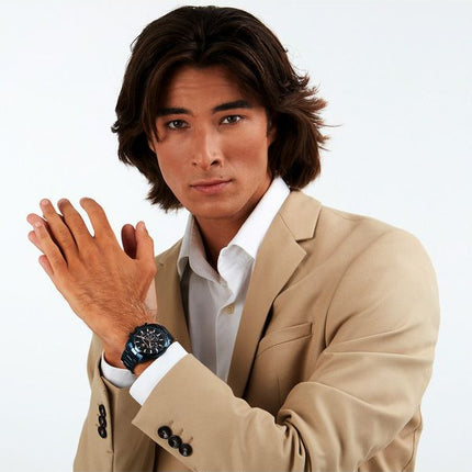 Maserati Attrazione Chronograph rostfritt stål Marinblå multifunktionsurtavla Quartz R8873626003 Herrklocka