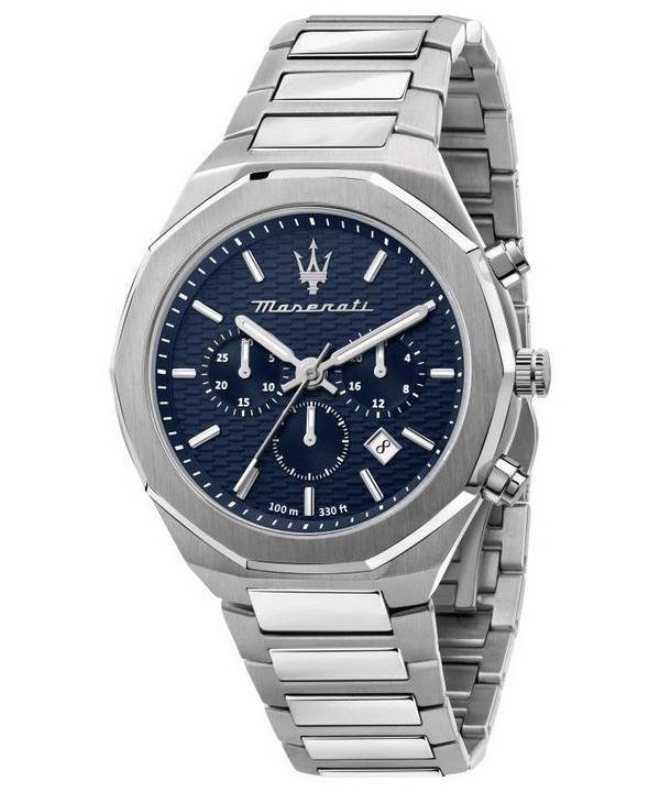 Maserati Stile Chronograph Blue Dial Quartz R8873642006 100M herrklocka