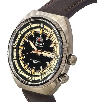Orient Neo Classic Sports Brunt Läderrem Svart Urtavla Automatisk RA-AA0E06B19B RA-AA0E06B39B 200M Herrklocka