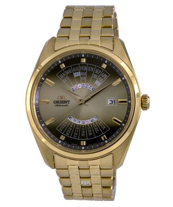 Orient Contemporary Flerårskalender Guldtonsurtavla Automatisk RA-BA0001G10B herrklocka