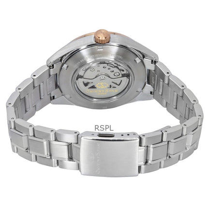 Orient Star Contemporary Rostfritt stål Skelett Ivory Urtavla Automatisk RE-AV0123G 100M herrklocka
