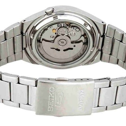 Renoverad Seiko rostfritt stål blå urtavla automatisk SNKC51J1 herrklocka