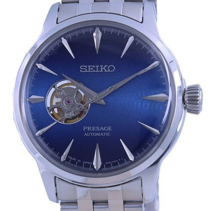 Renoverad Seiko Presage Cocktail Time Blue Acapulco Open Heart Automatic SSA439J1 Herrklocka