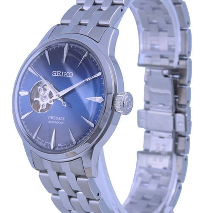 Renoverad Seiko Presage Cocktail Time Blue Acapulco Open Heart Automatic SSA439J1 Herrklocka