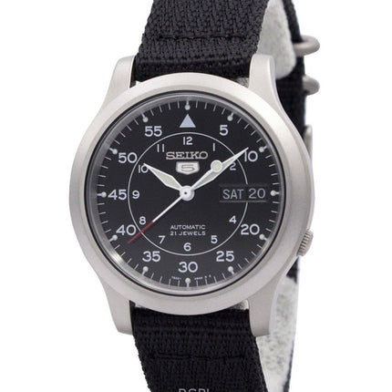 Renoverad Seiko 5 Militär Svart Urtavla Automatisk SNK809K2 Herrklocka