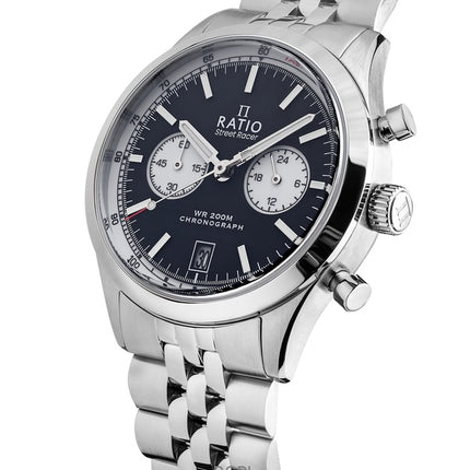 Ratio Street Racer Chronograph RTC012 200M klocka med omvänd pandaurtavla