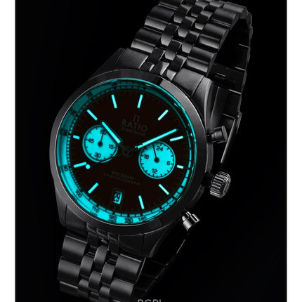 Ratio Street Racer Chronograph RTC015 200M klocka med omvänd pandaurtavla