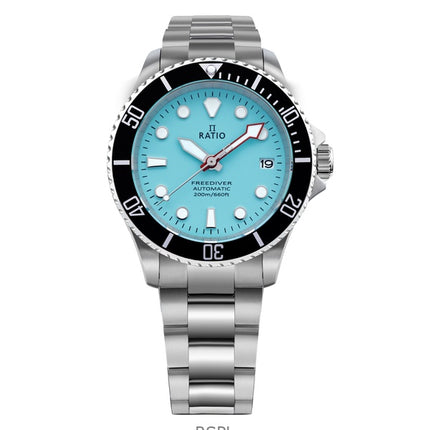 Ratio FreeDiver Sapphire Rostfritt stål Ice Blue Dial Automatisk RTF042 200M herrklocka