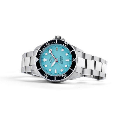 Ratio FreeDiver Sapphire Rostfritt stål Ice Blue Dial Automatisk RTF042 200M herrklocka