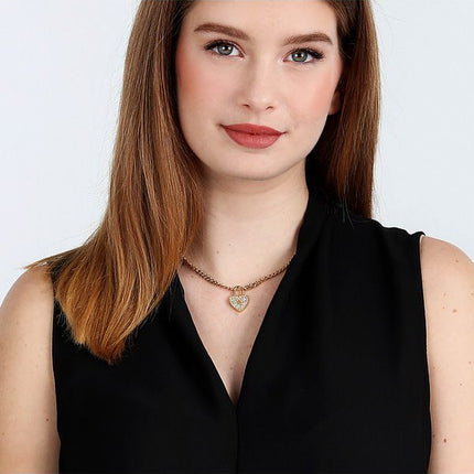 Morellato Abbraccio Gold Tone rostfritt stål halsband SABG25 för kvinnor