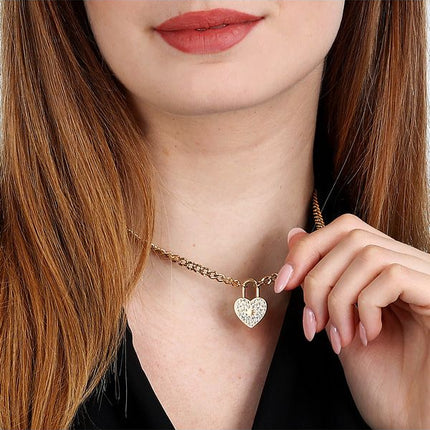 Morellato Abbraccio Gold Tone rostfritt stål halsband SABG25 för kvinnor