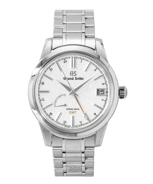 Grand Seiko Elegance GMT rostfritt stål silverfärgad urtavla automatisk SBGE269G 100M herrklocka