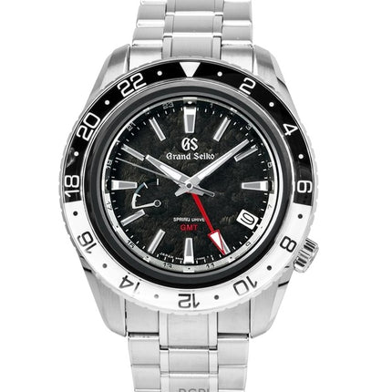 Grand Seiko Sport GMT rostfritt stål svart urtavla automatisk SBGE277G 100M herrklocka