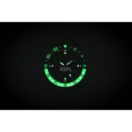 Grand Seiko Sport GMT rostfritt stål svart urtavla automatisk SBGE277G 100M herrklocka