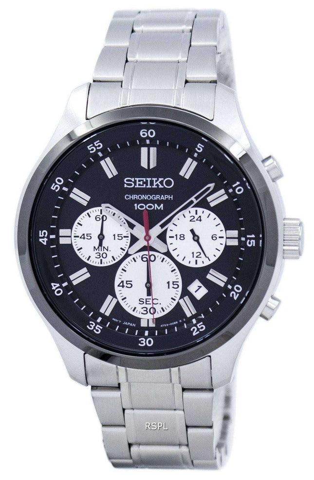 Renoverad Seiko Chronograph Quartz SKS593 SKS593P1 SKS593P Herrklocka