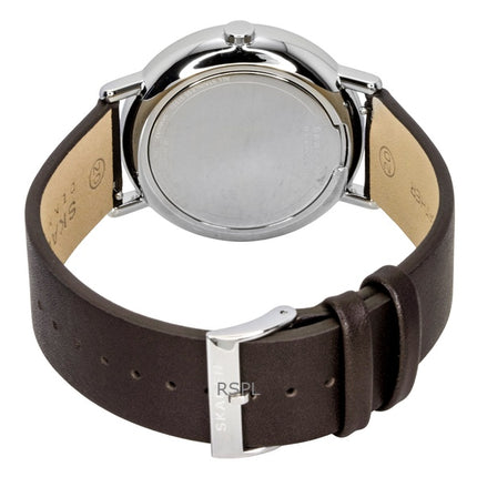 Skagen Signatur läderarmband multifunktion grå urtavla kvarts SKW6941 herrklocka