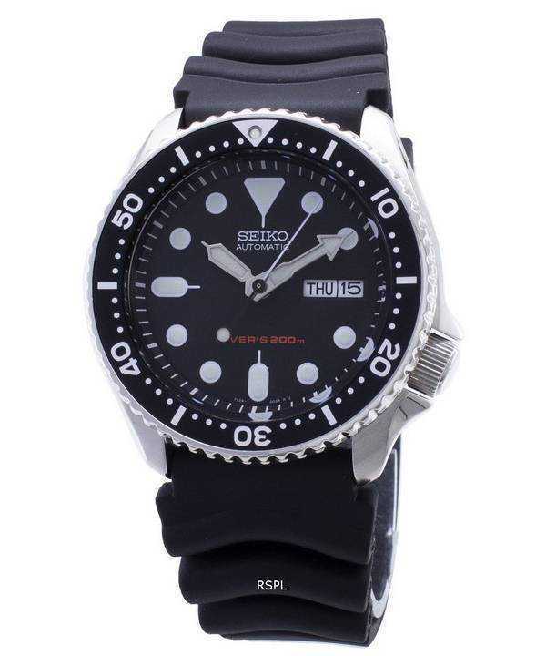 Renoverad Seiko Automatic Diver SKX007 SKX007K1 SKX007K Gummiband Herrklocka