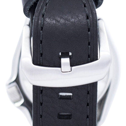 Seiko Automatic Divers baserat svart läder SKX009J1-LS8 200M mäns klockor