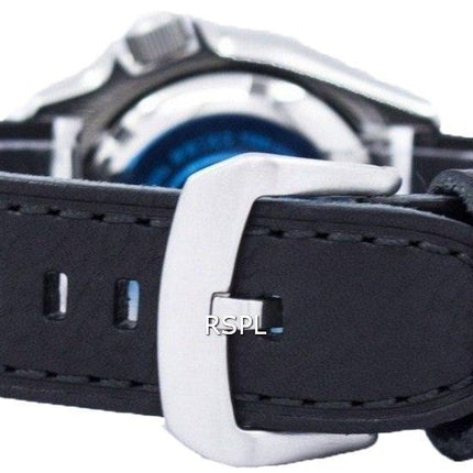 Seiko Automatic Divers baserat svart läder SKX009J1-LS8 200M mäns klockor