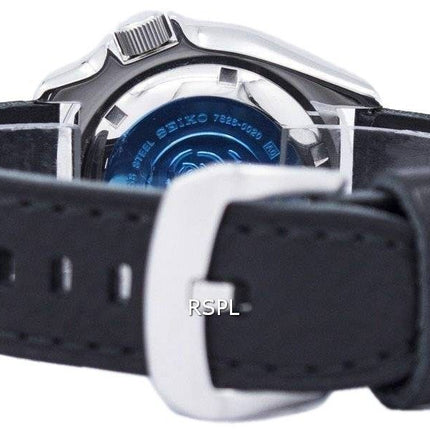 Seiko Automatic Divers baserat svart läder SKX009J1-LS8 200M mäns klockor