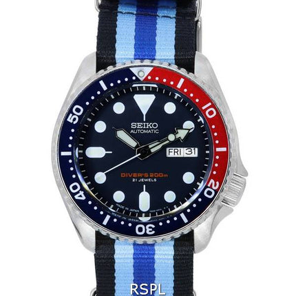 Seiko Blue Dial Automatic Diver's SKX009J1-var-NATO20 200M herrklocka