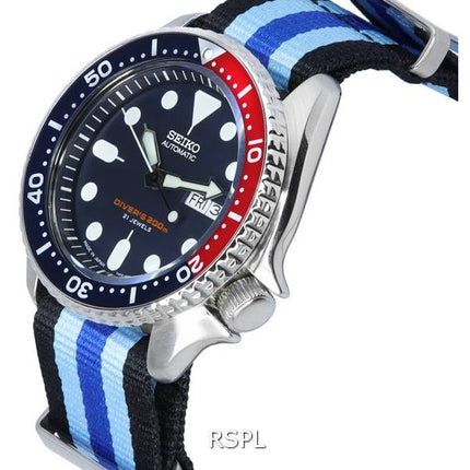 Seiko Blue Dial Automatic Diver's SKX009J1-var-NATO20 200M herrklocka