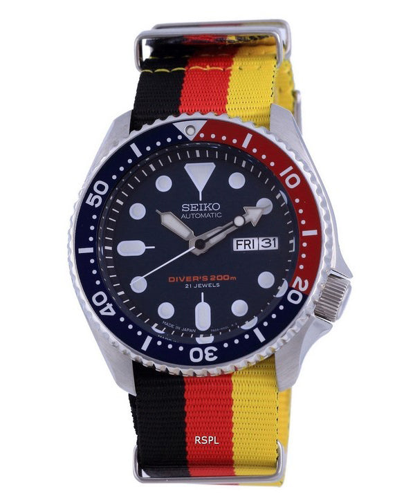 Seiko Automatic Diver&#39,s Polyester Japan Made SKX009J1-var-NATO26 200M Herrklocka