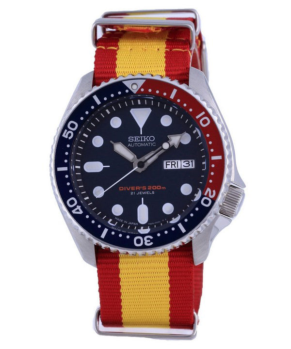 Seiko Automatic Diver&#39,s Polyester Japan Made SKX009J1-var-NATO29 200M Herrklocka