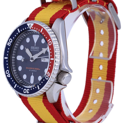 Seiko Automatic Diver&#39,s Polyester Japan Made SKX009J1-var-NATO29 200M Herrklocka