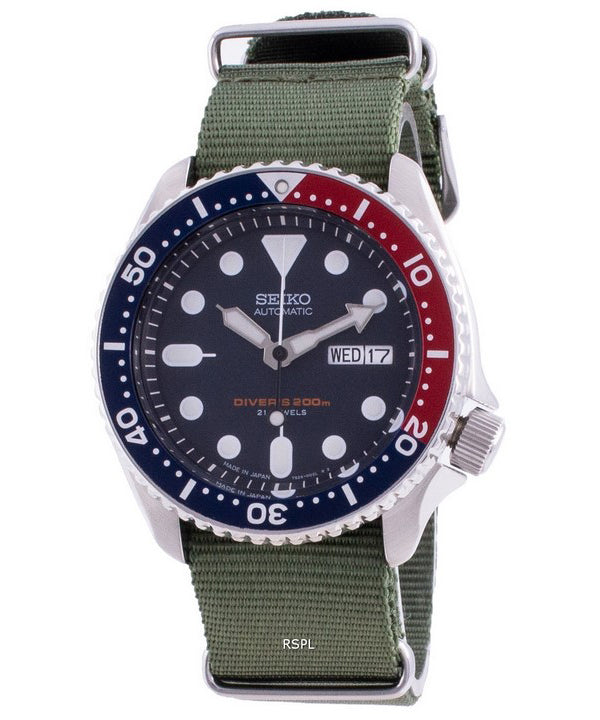 Seiko Automatic Diver&#39,s SKX009J1-var-NATO9 200M Japan Made herrklocka