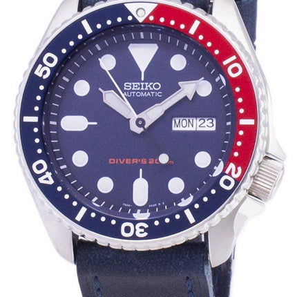Seiko Automatic SKX009K1-LS13 Diver's 200M mörk blått läder rem mäns klockor