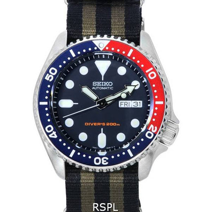 Seiko Blue Dial Automatic Diver's SKX009K1-var-NATO21 200M herrklocka