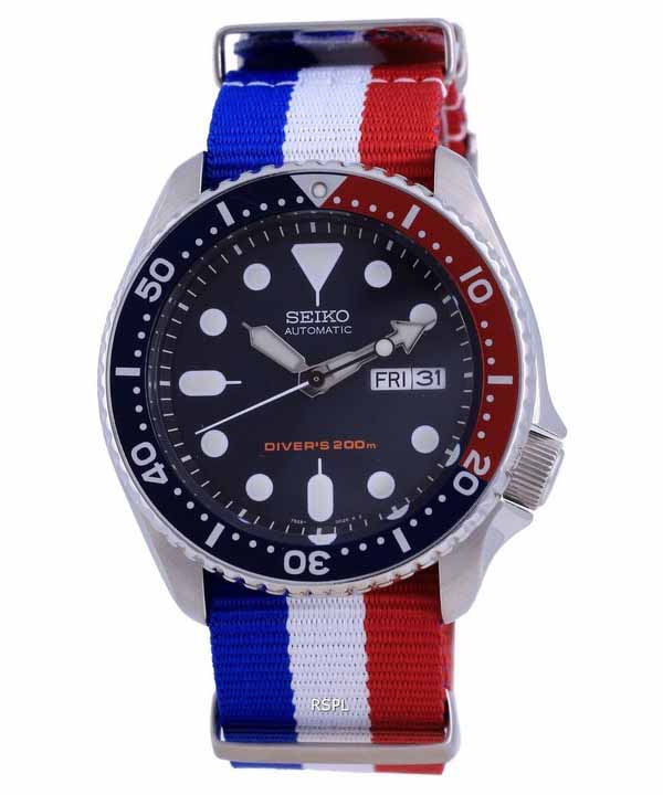 Seiko Automatic Diver&#39,s Polyester SKX009K1-var-NATO25 200M Herrklocka