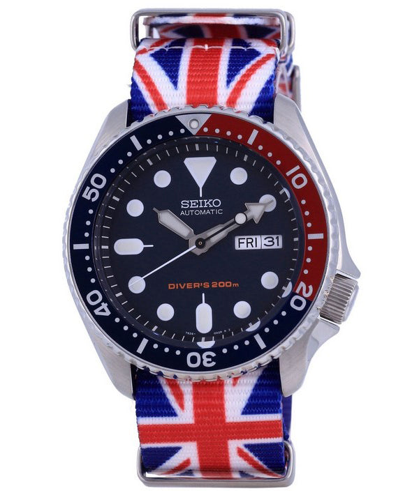 Seiko Automatic Diver&#39,s Polyester SKX009K1-var-NATO28 200M Herrklocka