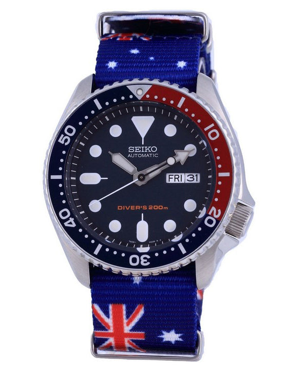 Seiko Automatic Diver&#39,s Polyester SKX009K1-var-NATO30 200M Herrklocka