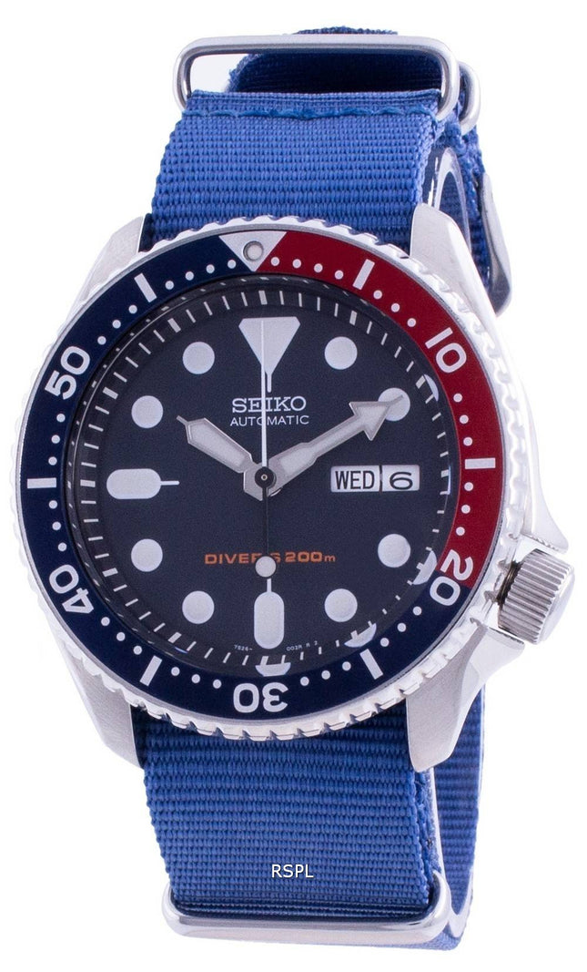 Seiko Automatic Diver&#39,s Deep Blue SKX009K1-var-NATO8 200M Herreur