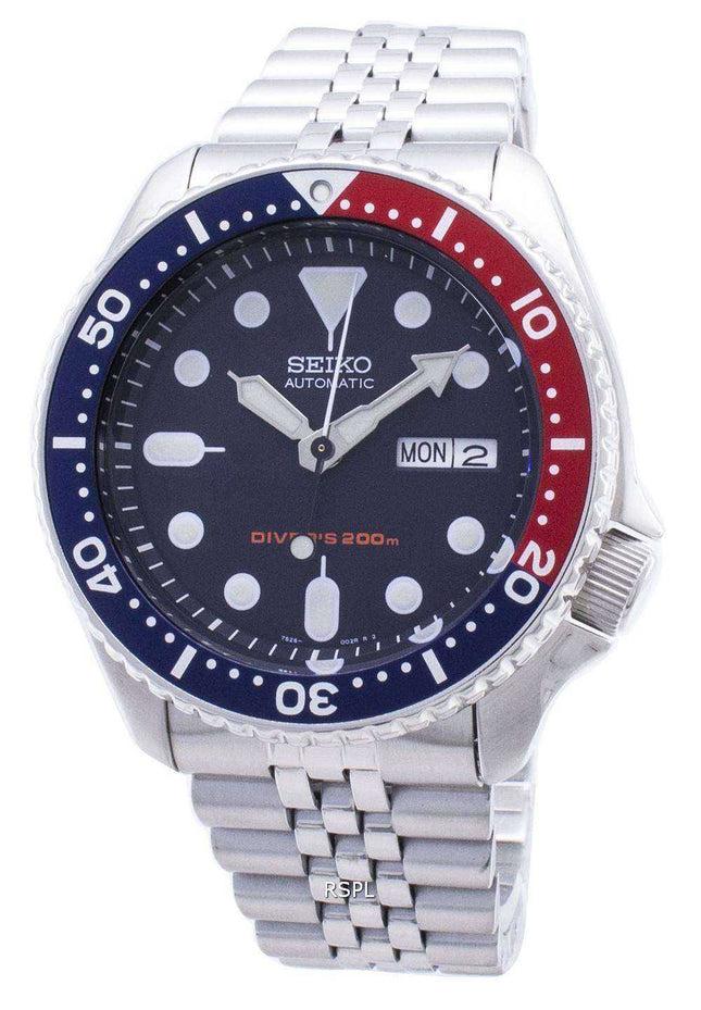 Renoverad Seiko automatisk dykarklocka 200M jubileumsarmband SKX009K2 herrklocka