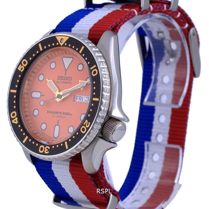 Seiko Automatic Diver',s Japan Made Polyester SKX011J1-var-NATO25 200M Herrklocka