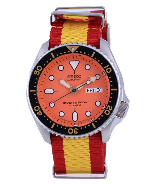 Seiko Automatic Diver&#39,s Japan Made Polyester SKX011J1-var-NATO29 200M Herrklocka