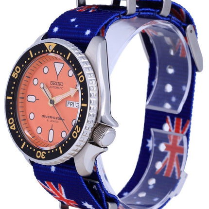 Seiko Automatic Diver&#39,s Japan Made Polyester SKX011J1-var-NATO30 200M Herrklocka
