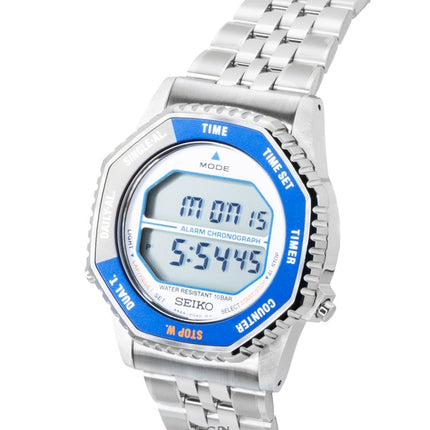 Seiko Rotocall digital kronograf rostfritt stål kvarts SMGG21P1 100M herrklocka