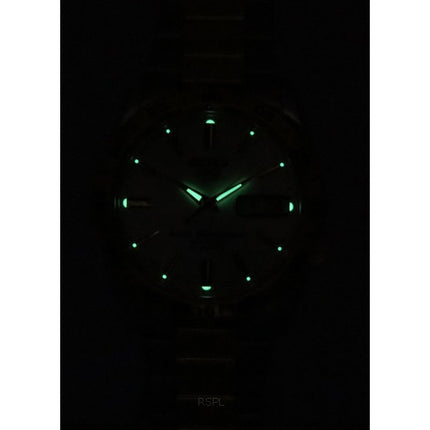 Seiko 5 Tvåfärgad rostfritt stål vit urtavla 21 juveler Automatisk SNKE04J1 unisexklocka