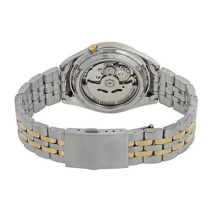 Seiko 5 Tvåfärgad rostfritt stål vit urtavla 21 juveler Automatisk SNKL24K1 herrklocka