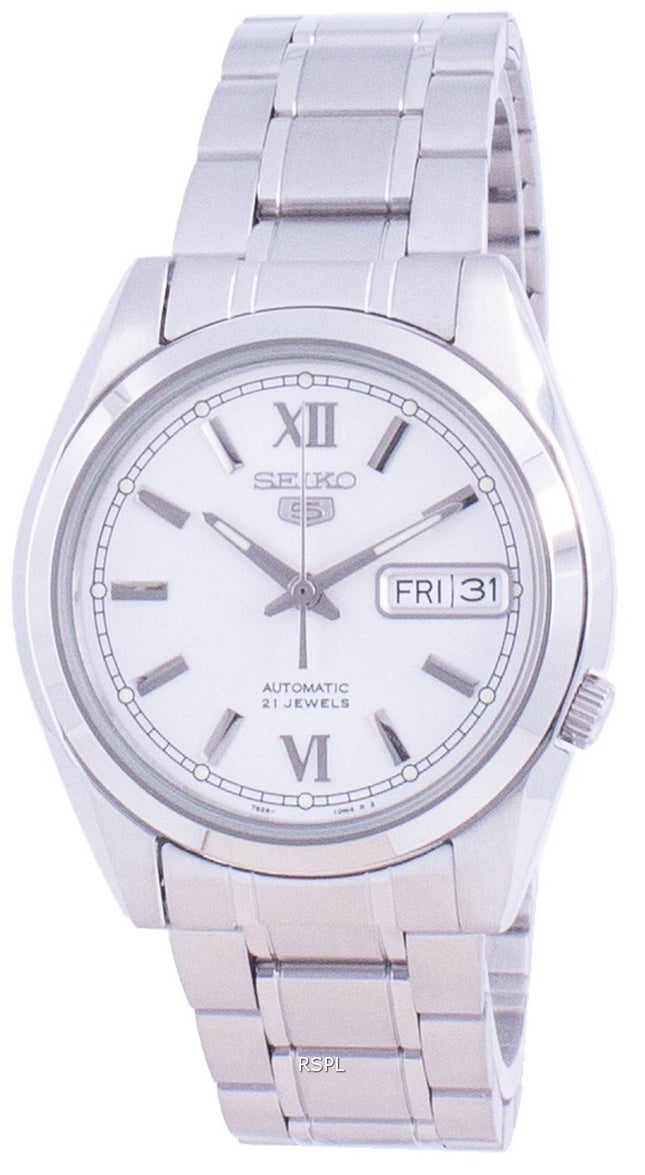 Seiko 5 Automatic Silver Dial SNKL51 SNKL51K1 SNKL51K Herrklocka