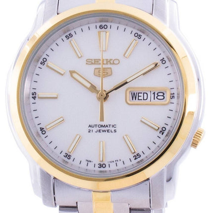 Seiko 5 automatisk vit urtavla SNKL84 SNKL84K1 SNKL84K Herrklocka