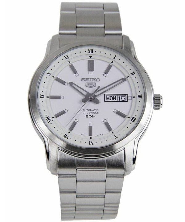 Seiko 5 automatisk vit urtavla SNKP09 SNKP09K1 SNKP09K Herrklocka