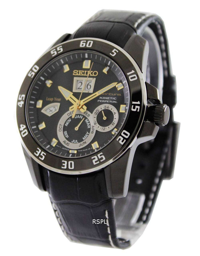 Renoverad Seiko Sportura Kinetic Perpetual SNP089 SNP089P1 SNP089P Herrklocka