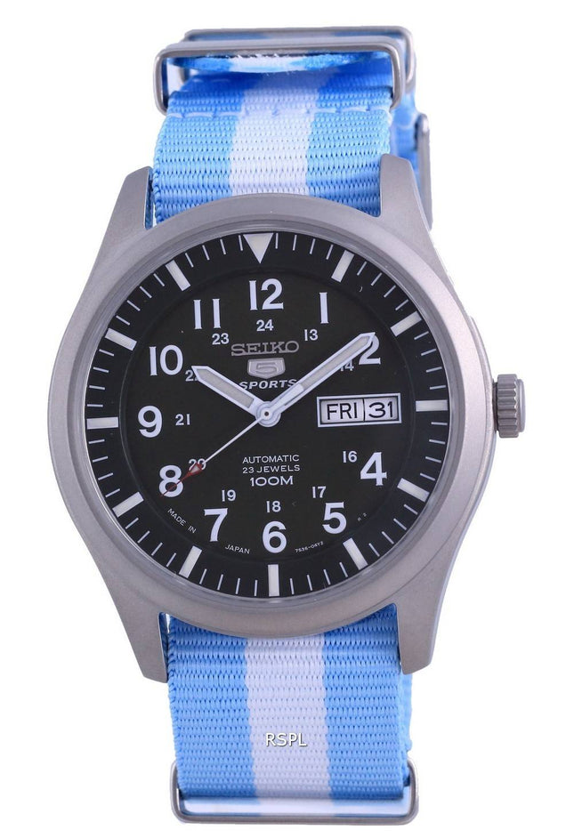 Seiko 5 Sports Automatic Japan Made SNZG09J1-var-NATO24 100M Herrklocka