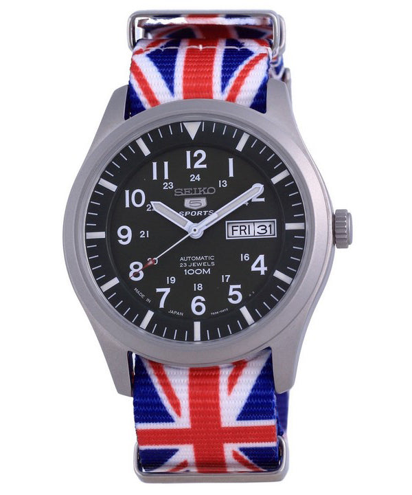 Seiko 5 Sports Automatic Japan Made SNZG09J1-var-NATO28 100M Herrklocka
